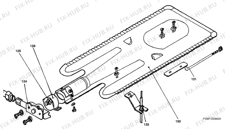 Взрыв-схема плиты (духовки) Zanussi ZCG555GW - Схема узла Section 7